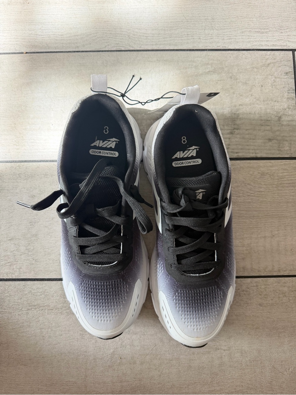 Avia Women’s Black and White Ombre Athletic Sneakers